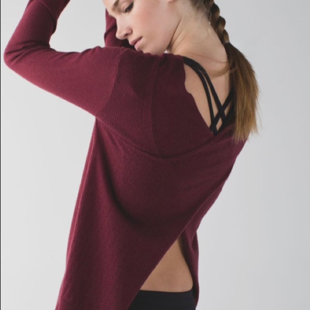 Lululemon Sunset Savasana Open Back Sweater
